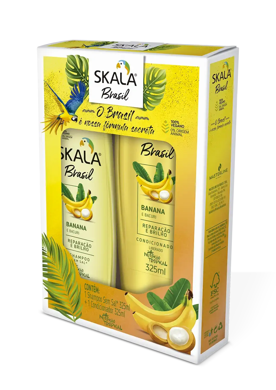 Kit Skala Shampoo Condicionador 325ml Bomba Banana