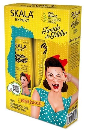 Kit Skala Shampoo Condicionador 325ml Amido De Milho