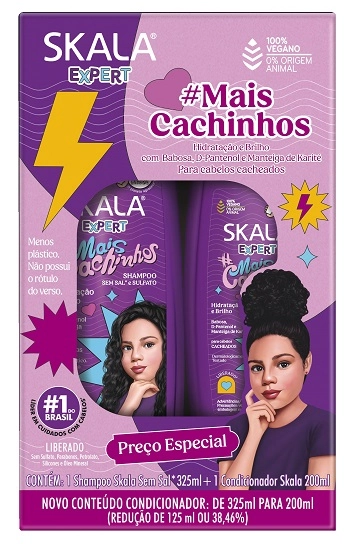 Kit Sh 325ml Cond 200ml Skala Expert Mais Cachinhos
