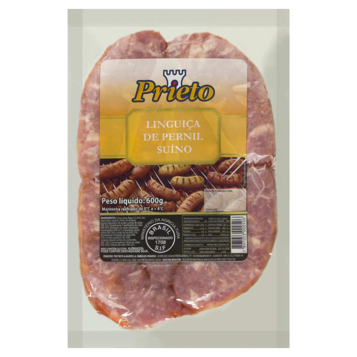 Ling Prieto Pernil Suino 500g Fininha