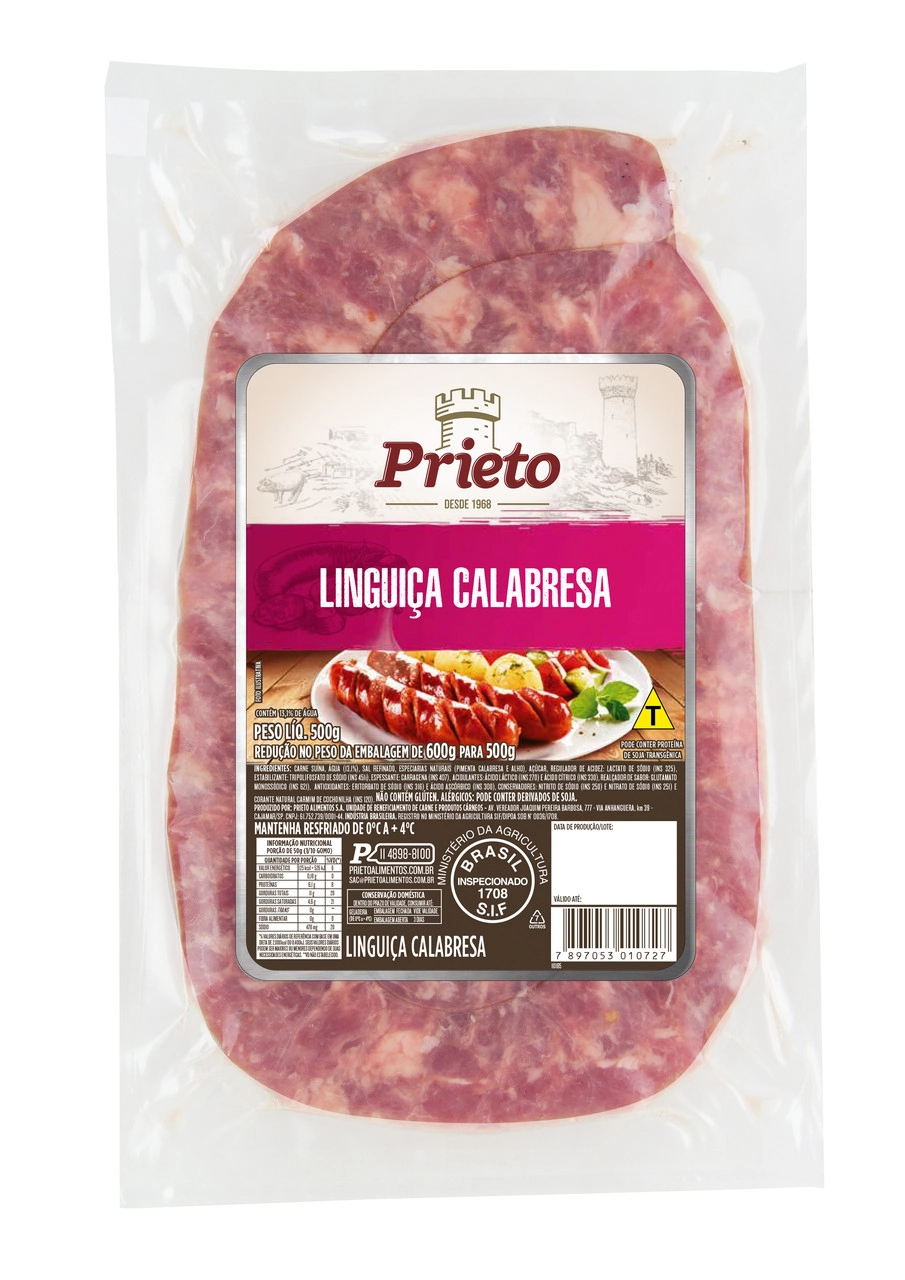Ling Prieto 500g Calabresa