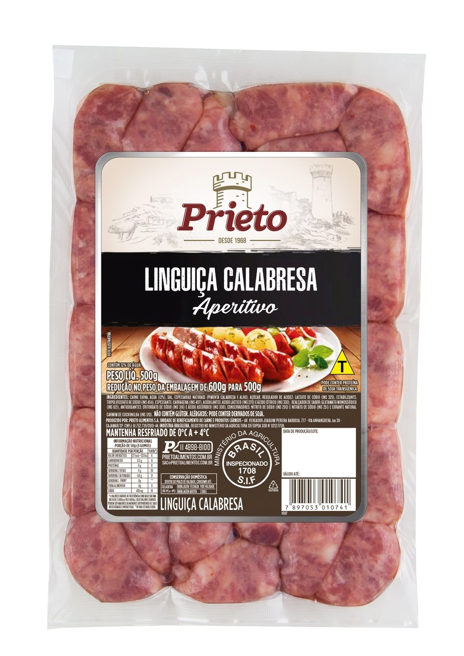 Ling Prieto 500g Calabresa Aperitivo