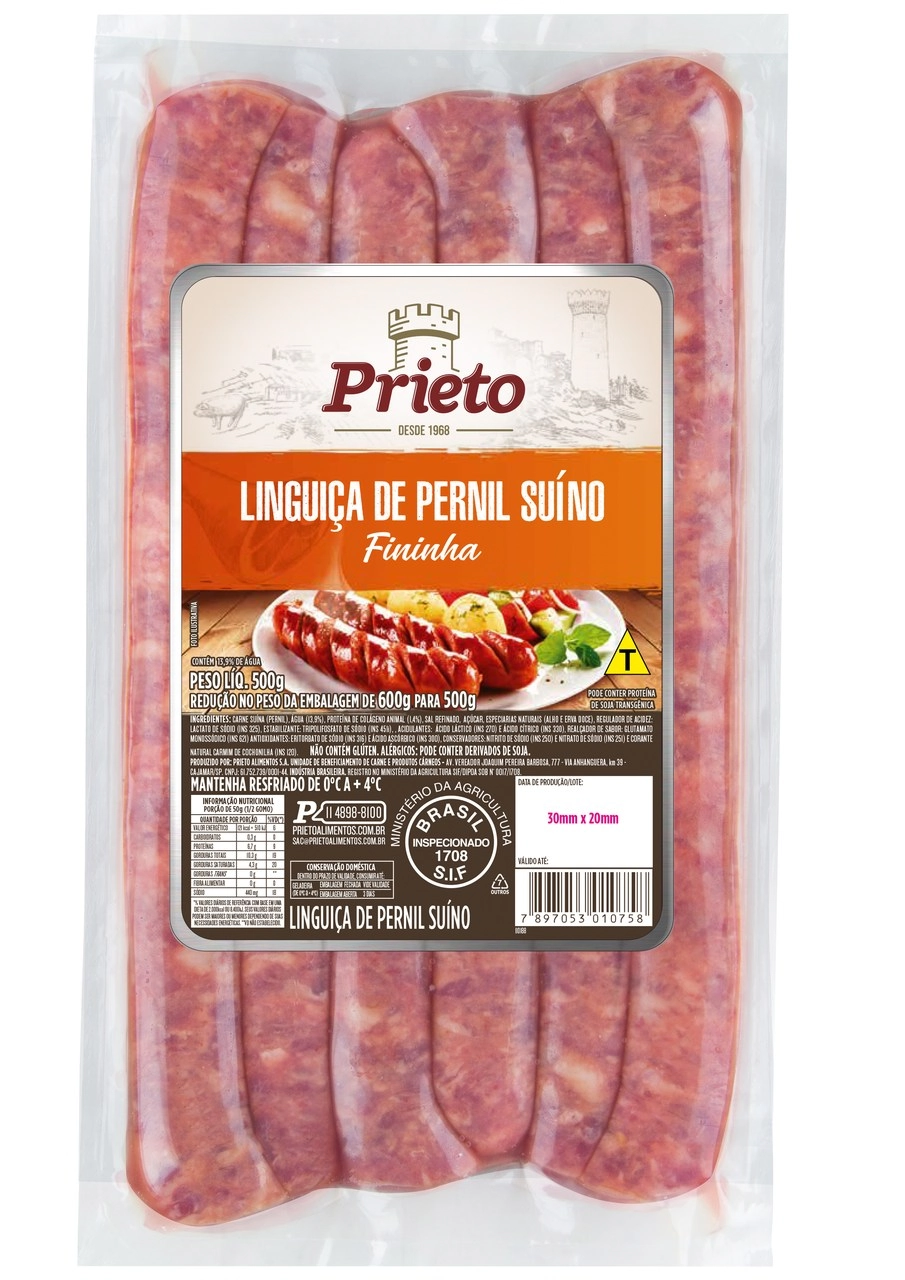 Ling Prieto Pernil Suino 500g Fininha