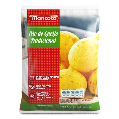 Mini Pão De Queijo Congelado Grana Padano Maricota Popcheese Pacote 300g