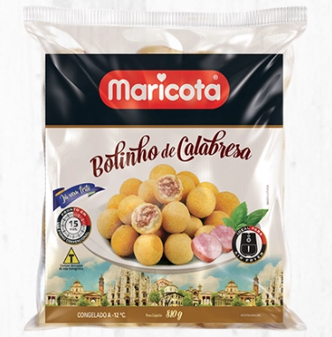 Bolinho Congelado Recheio Calabresa Maricota Pacote 810g