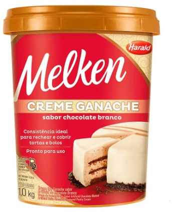 Creme Ganache Chocolate Branco Melken Pote 1kg