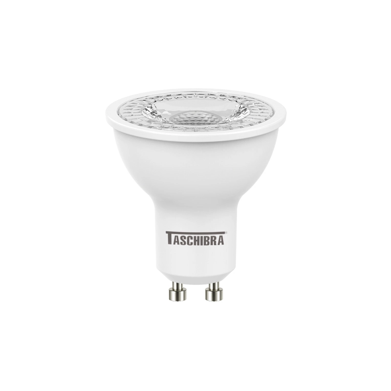 Kit 10 Lâmpadas Led Taschibra Tdl 40 Dicroica Mr16 6w Gu10 Bivolt 2700k Luz Amarela