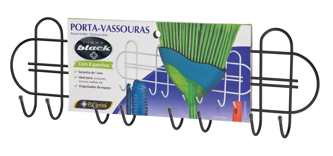Porta Vassouras Black