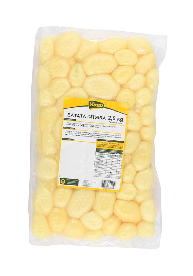 Batata Inteira Cozida No Vapor Vapza 2,5kg
