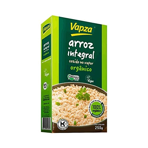 Arroz Cozido No Vapor Integral Orgânico Vapza Caixa 250g