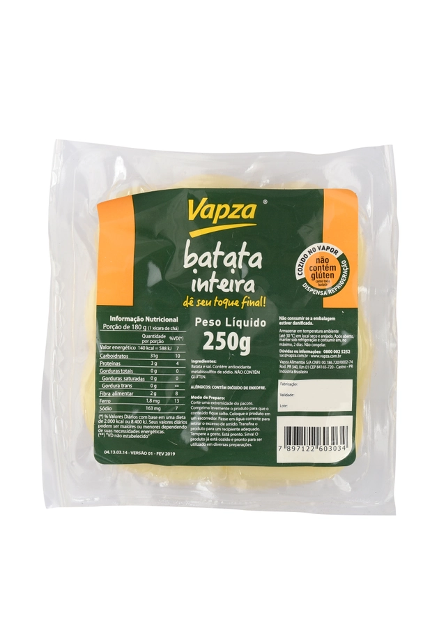Batata Inteira Vapza Single 250g