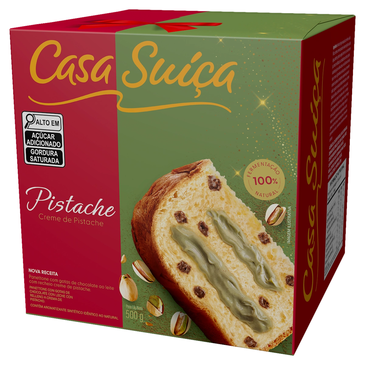 Panettone Casa Suica Rech.pistache 500g