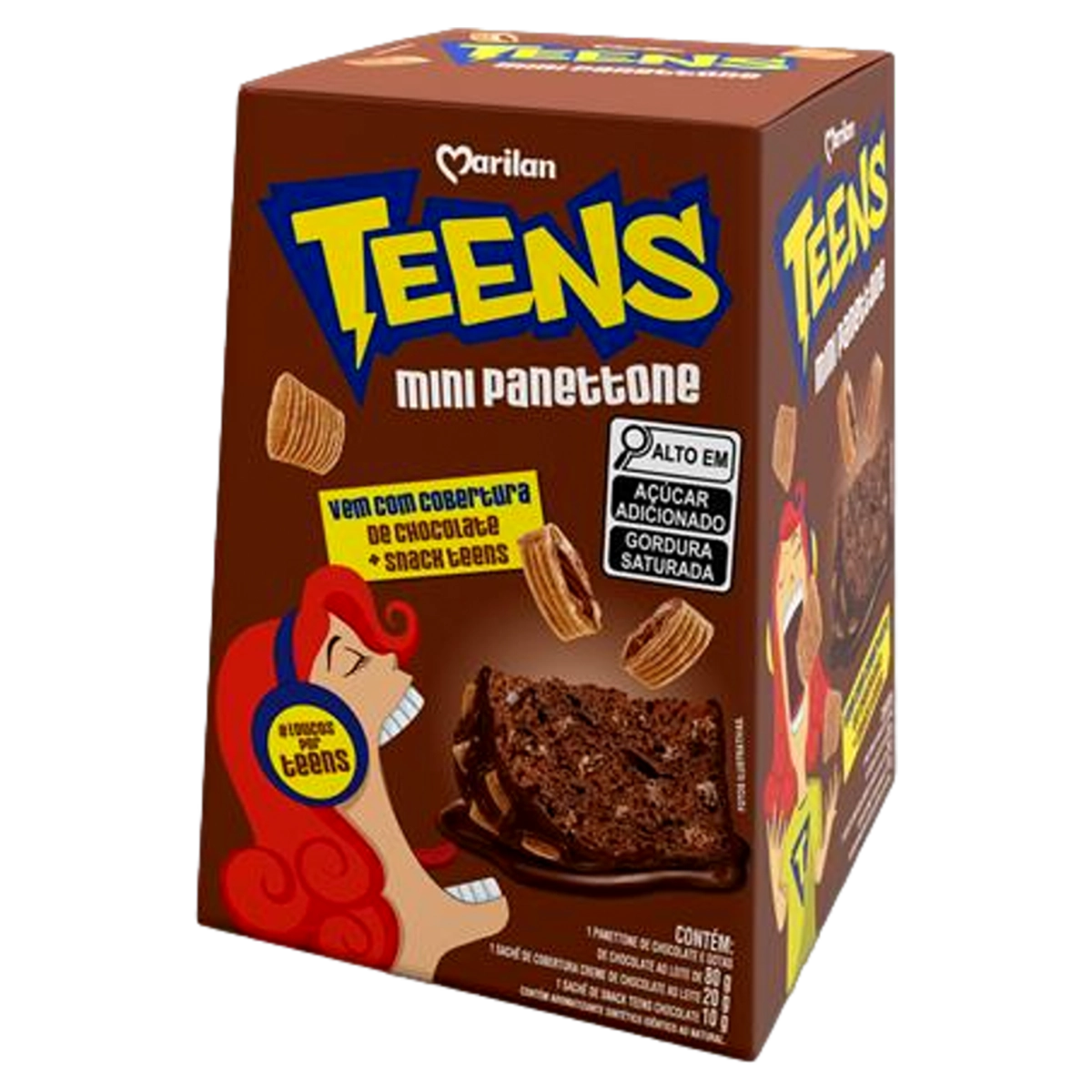 Mini Panettone Marilan Teens Gotas E Cob Choc 80g