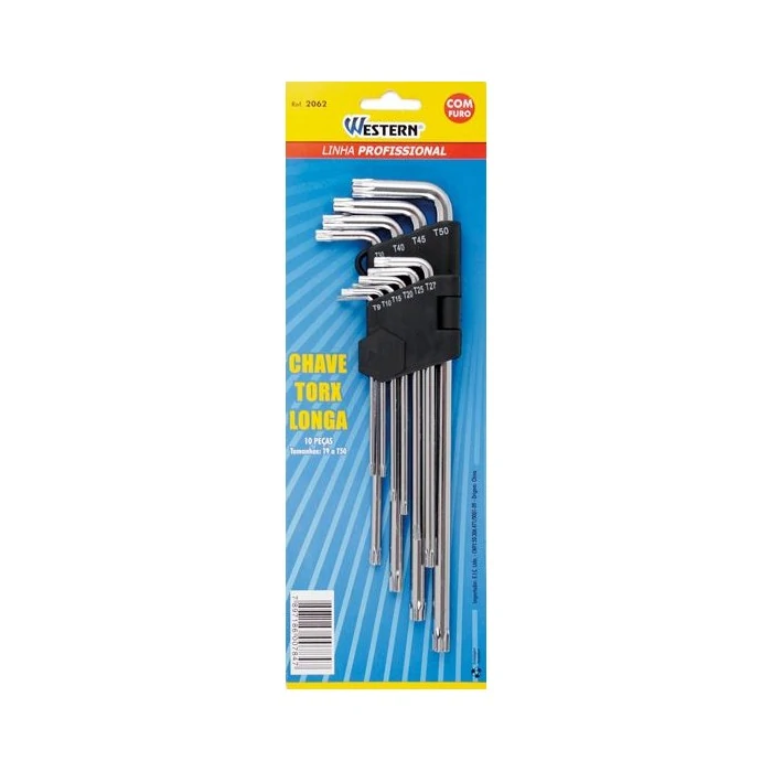 Chave Torx Longa 10 com Furo - ETILUX 2062