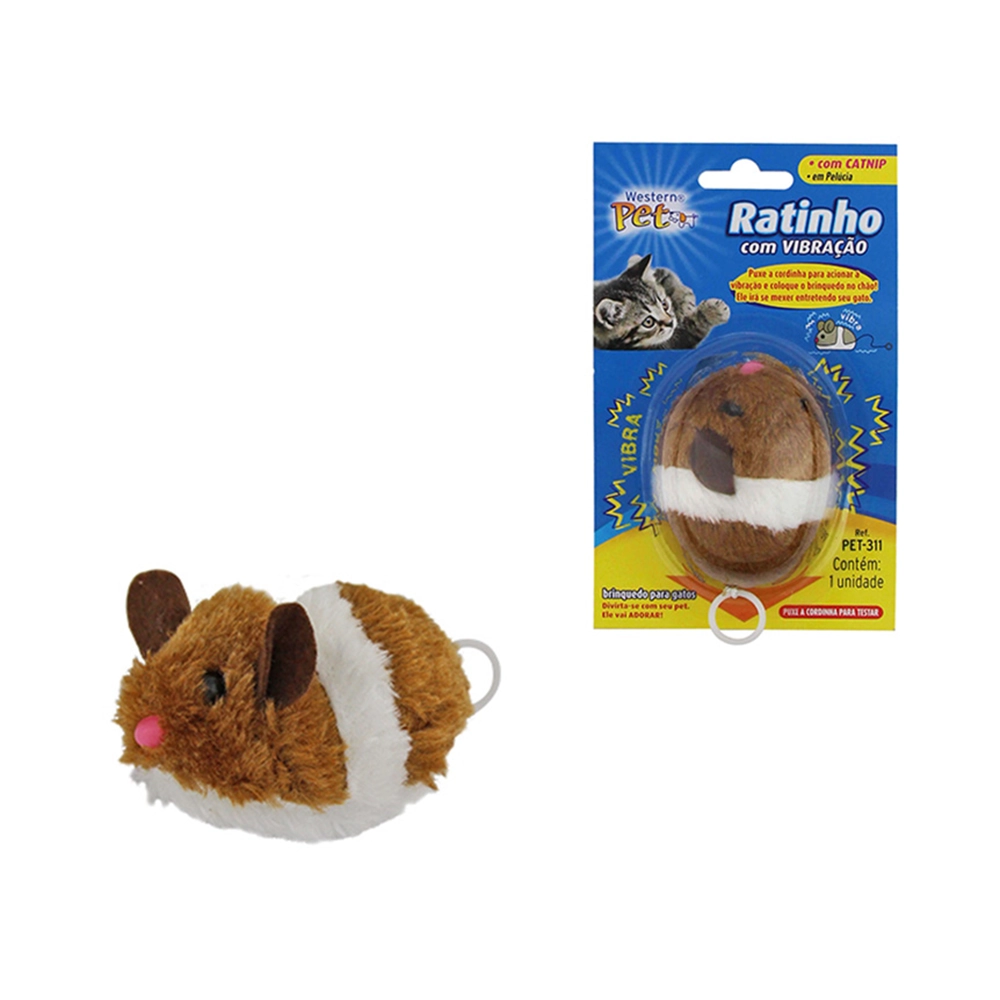 Brinquedo Western P/gato Rato Vibracao Un