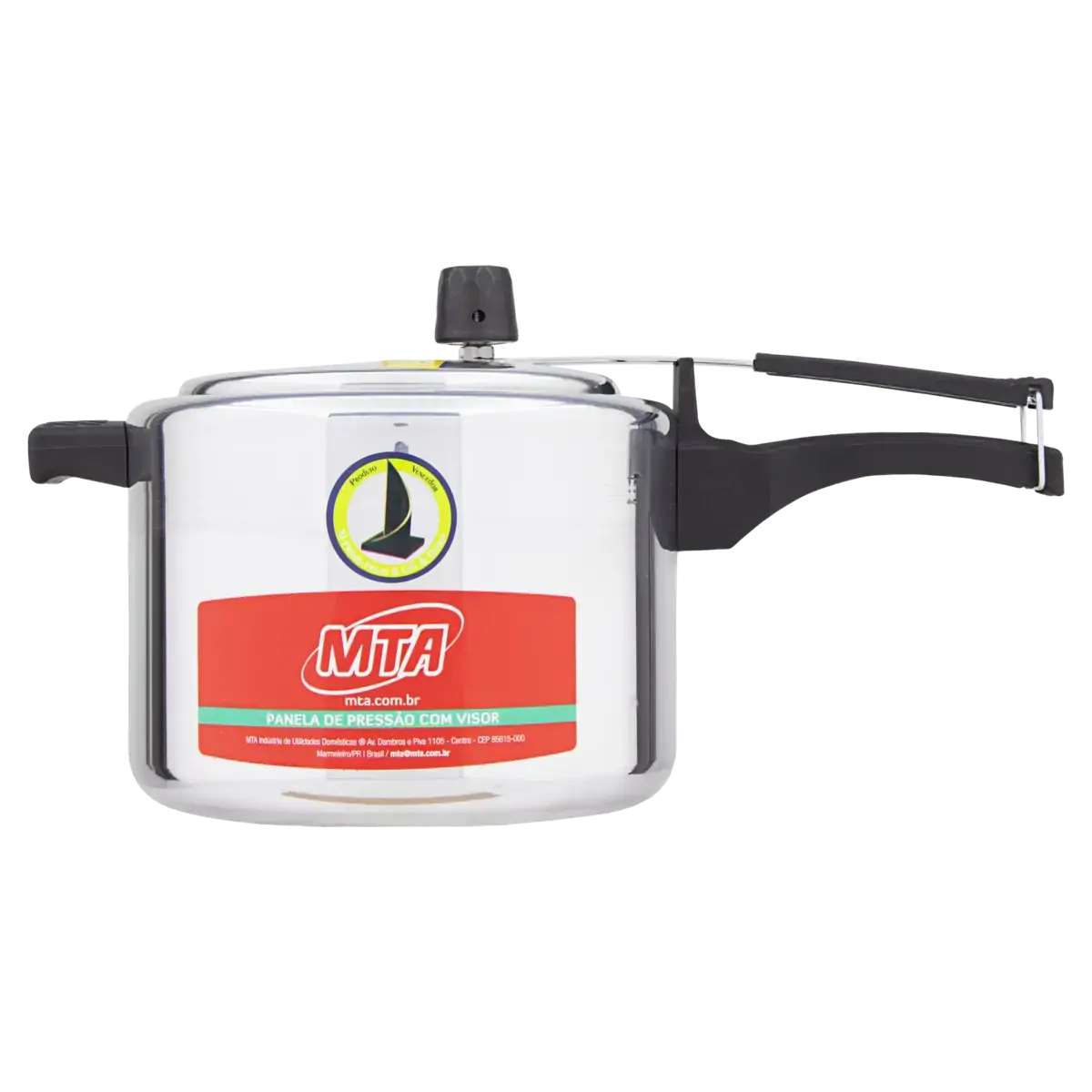 Panela De Pressão Alumínio Com Visor De Vidro 4,5l Mta