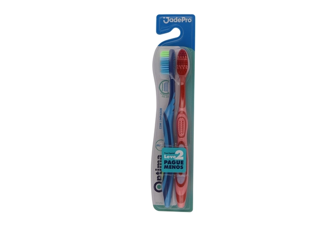 Escova Dental Macia Optima Jadefrog 2 Unidades Leve Mais Pague Menos