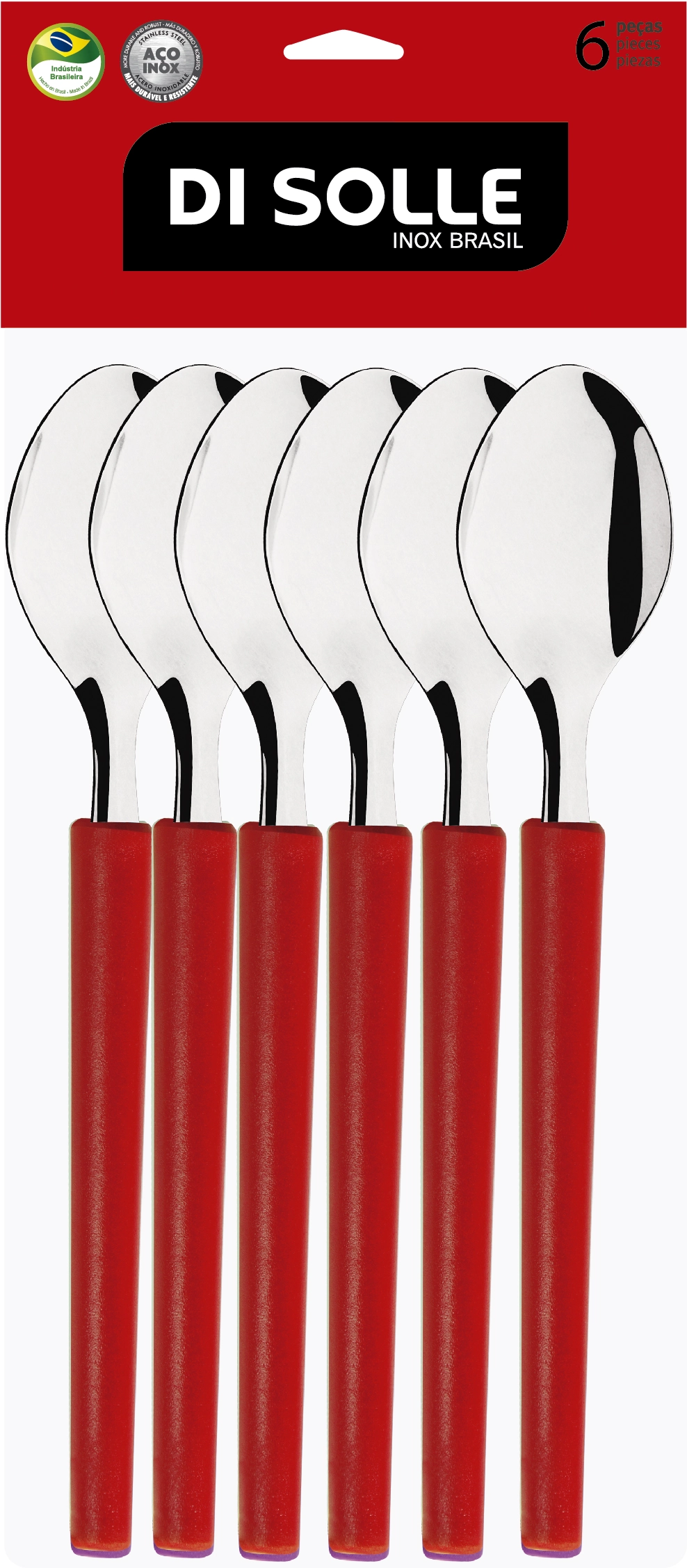 Colher Dissolle Millenium Vermelha 6x1
