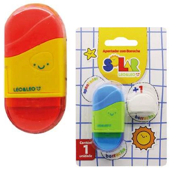 Apontador Com Deposito E Borracha Solar Blister 1un 73002 Leonora