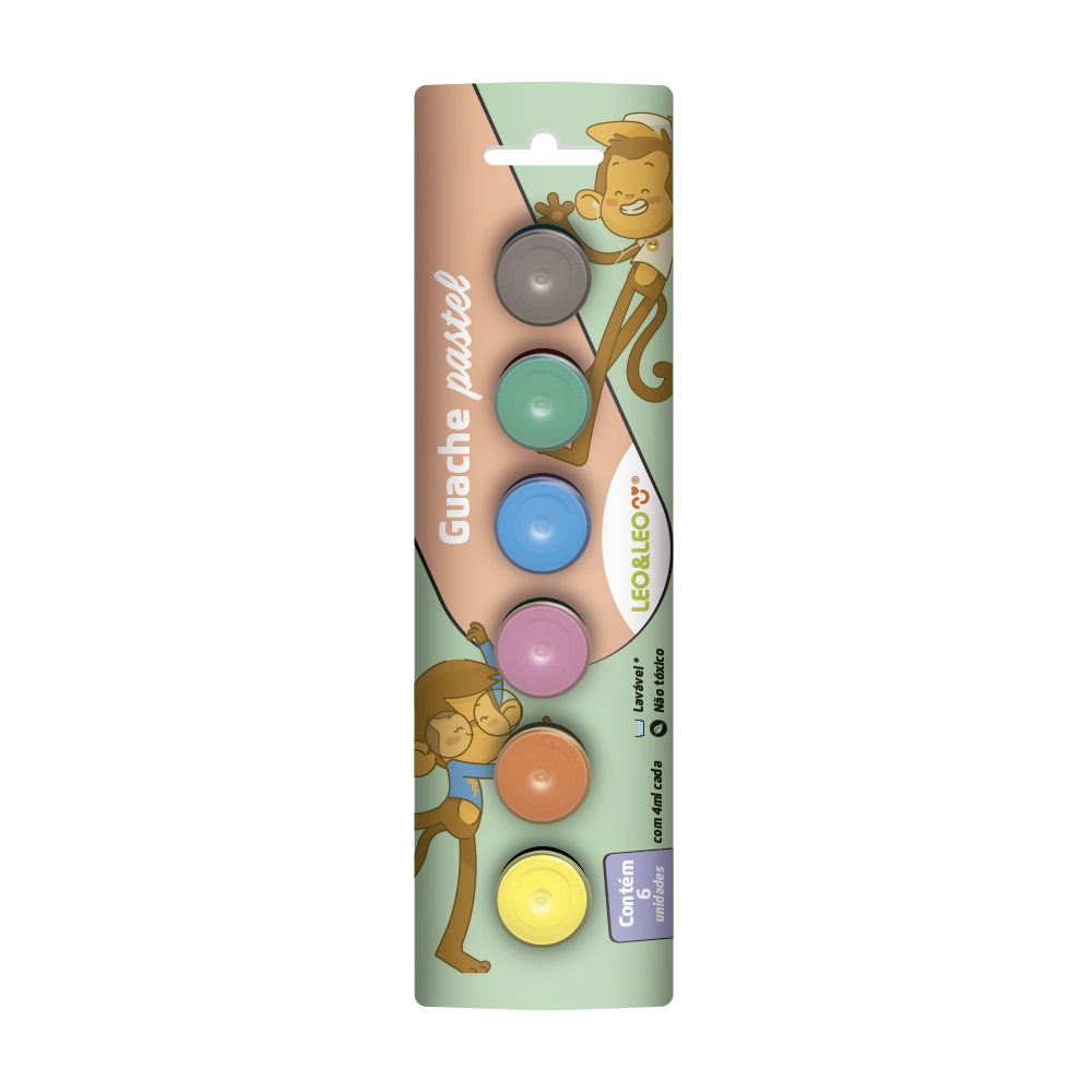 Tinta Guache Pastel 6 Cores 10231 Leonora