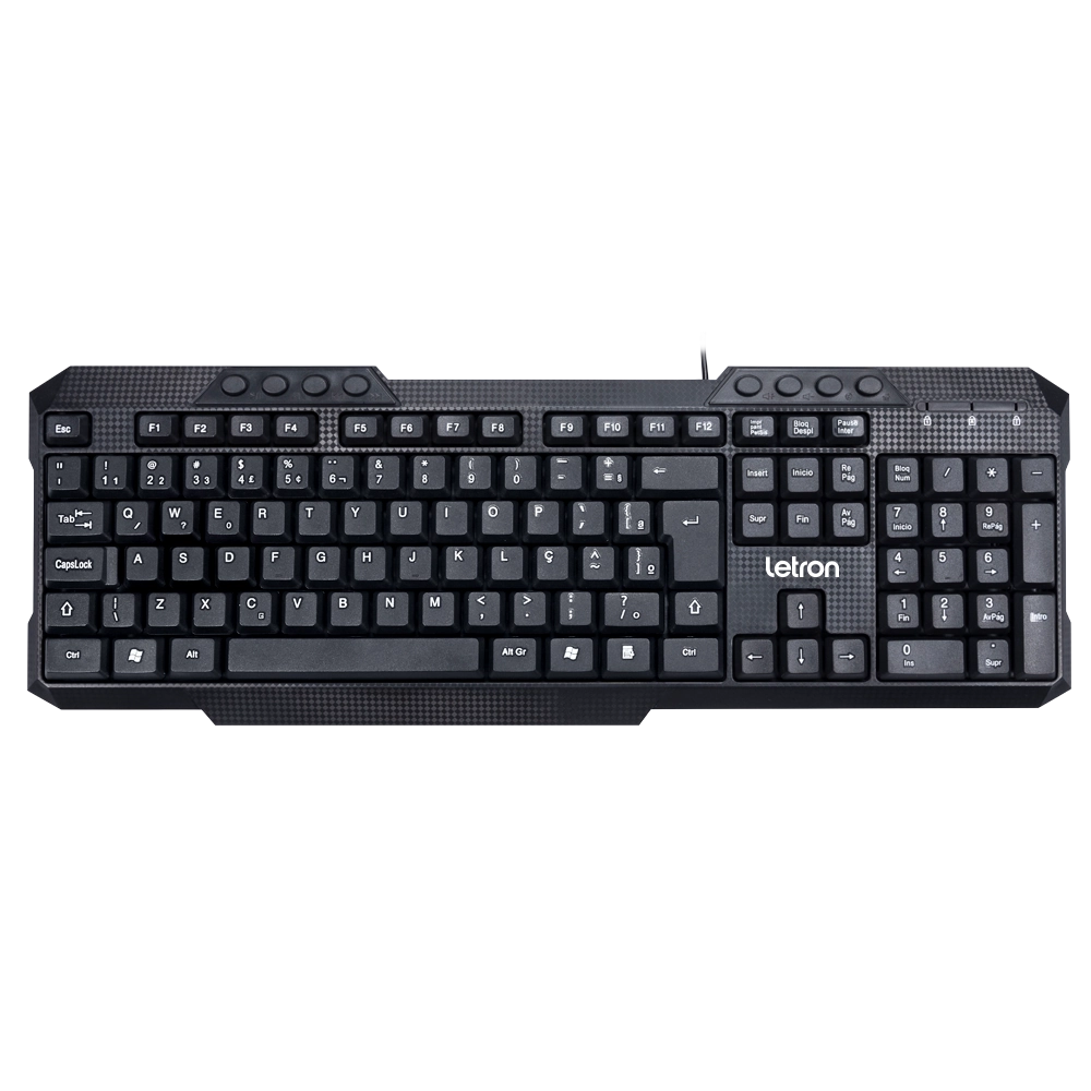 Teclado Gamer Player Letron Preto 74400 Leonora