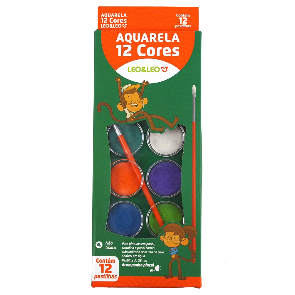 Aquarela 12 Cores Plus Pastilha 4193 Leonora