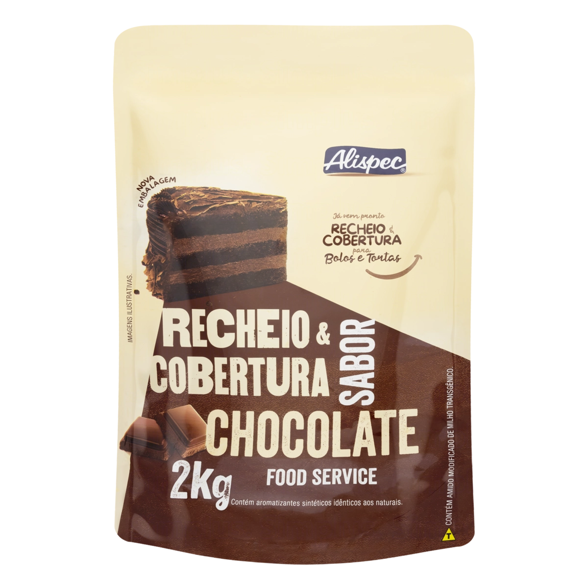 Recheio E Cobertura Chocolate Alispec Sachê 2kg