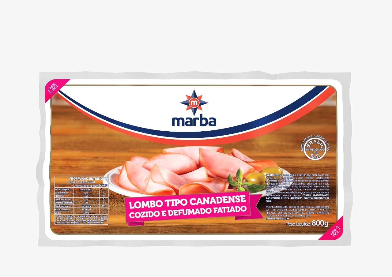 Lombo Marba Fatiado 800g