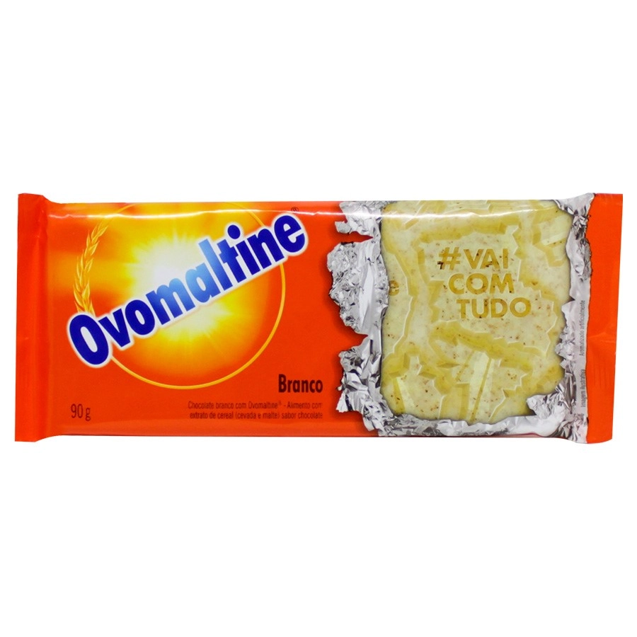 Choc.barra Ovomaltine 90g Branco
