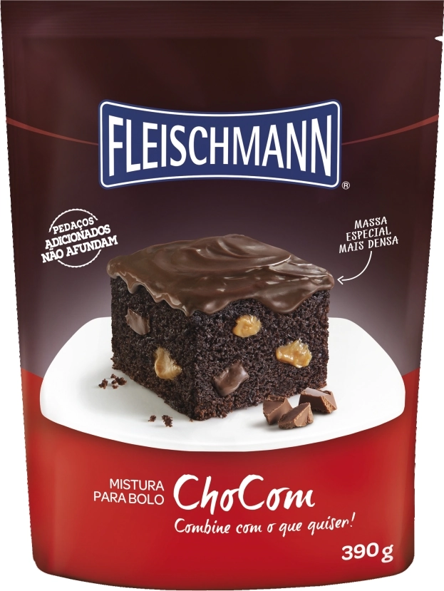 Mistura Para Bolo Aerado Chocom Fleischmann Pacote 390g