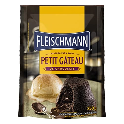 Mistura Para Bolo Petit Gâteau Cremoso Fleischmann Sobremesa Sachê 350g