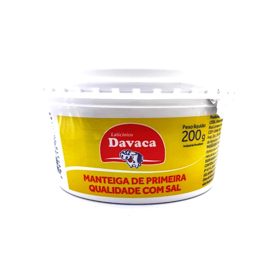 Manteiga De Primeira Qualidade Davaca Com Sal 200g