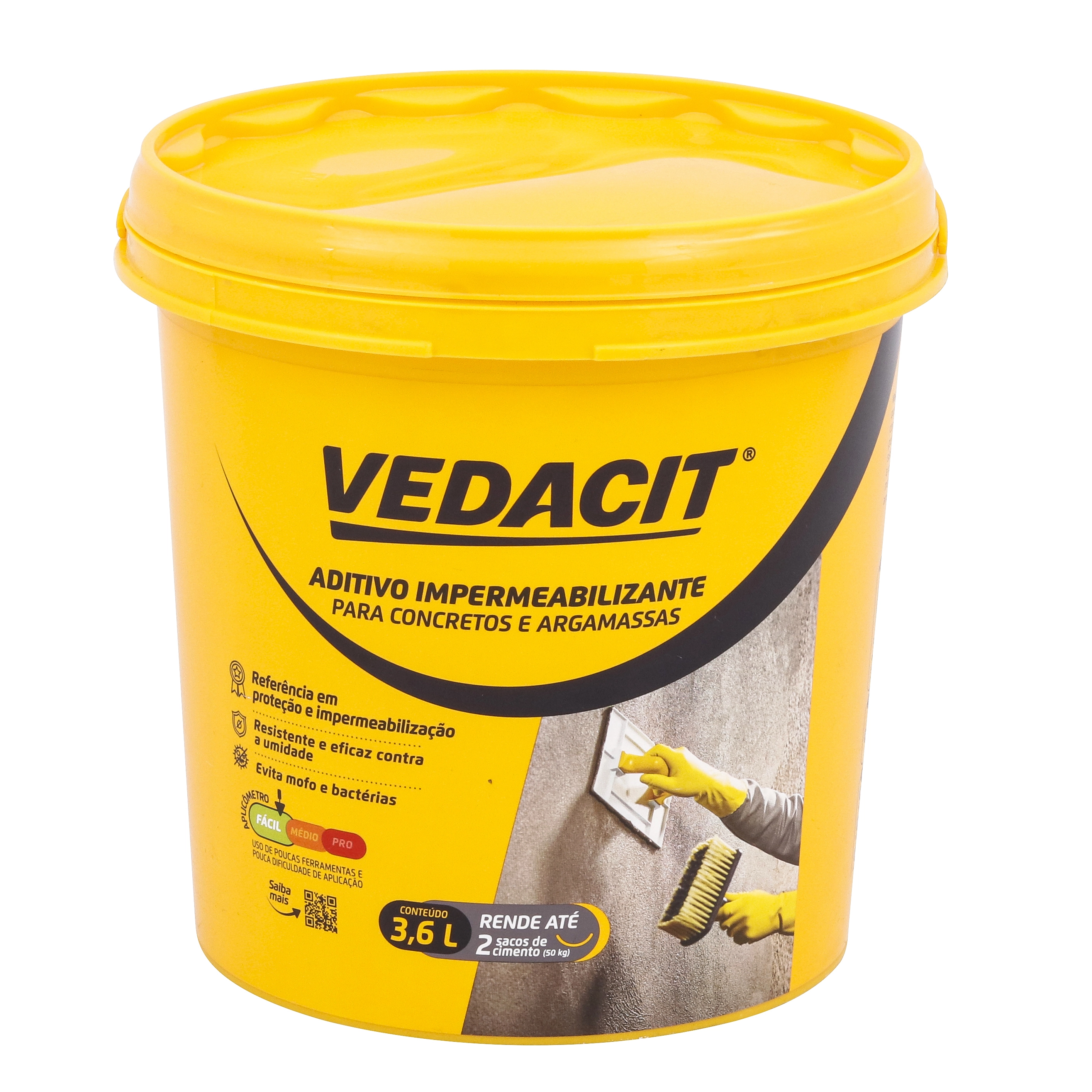 Aditivo Impermeabilizante Vedacit Redutor Concreto 3,6L Branco