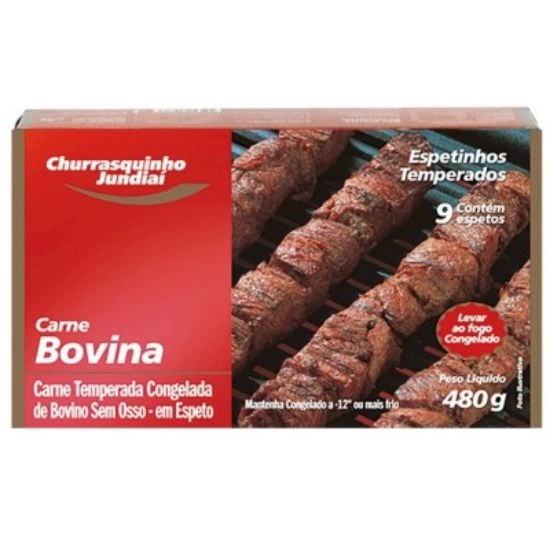 Espetinho Jundiai Bovino Temp Cong 480 Gr