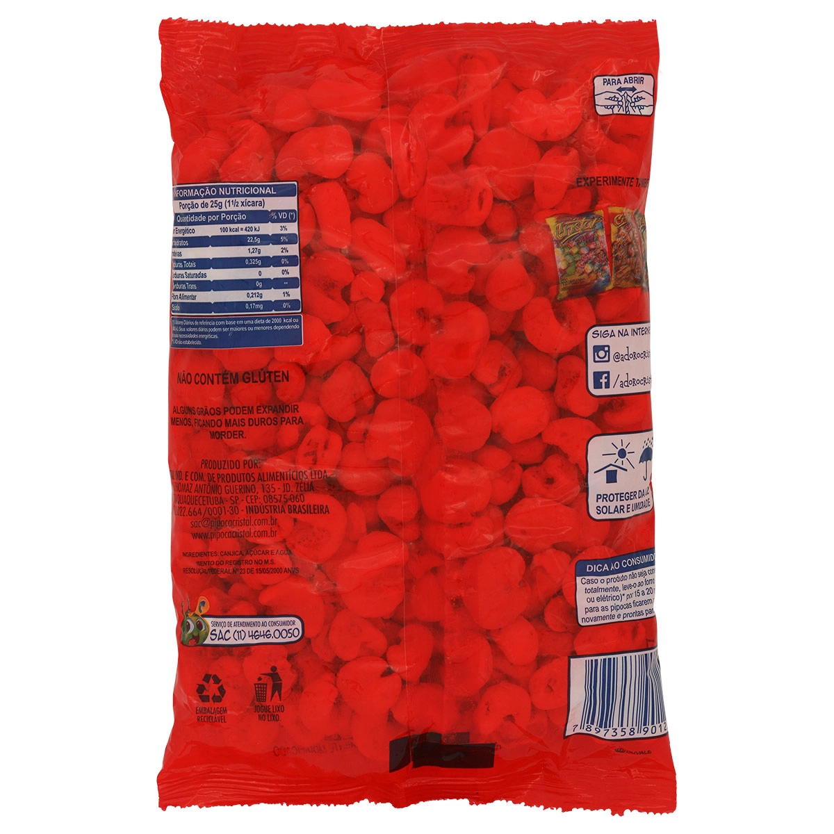 Pipoca Cristal Doce 120g