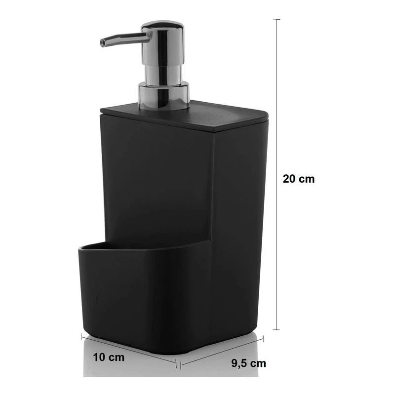 Dispenser P/ Detergente Ou Preto 650ml
