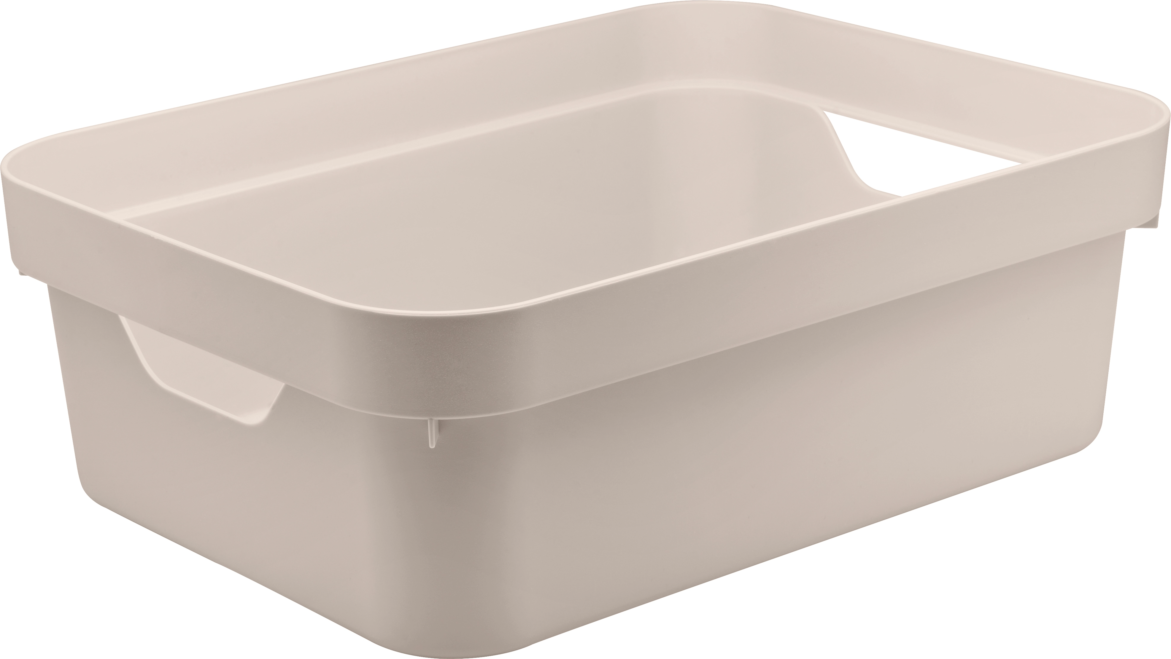 Cesta Plast 36,5x27,5x13cm Cube Nude Nude Plast