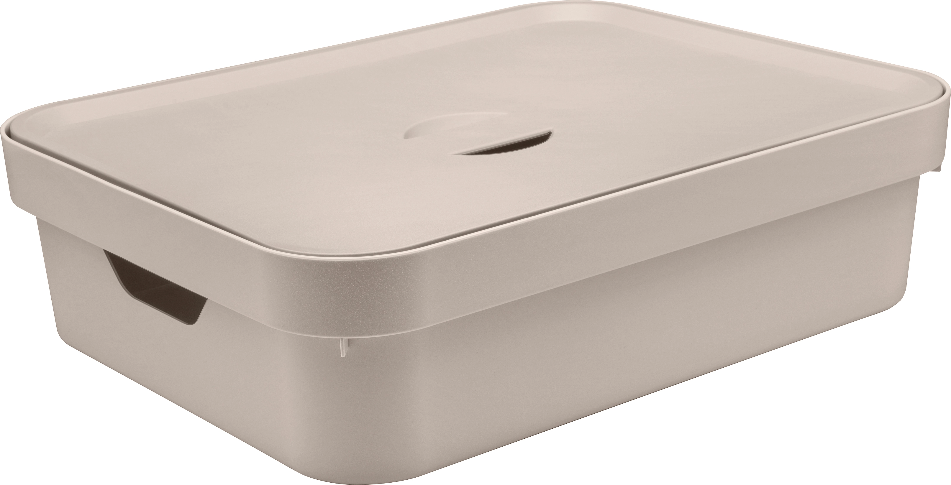 Caixa Plastica 16l Cube Nude C/tamp