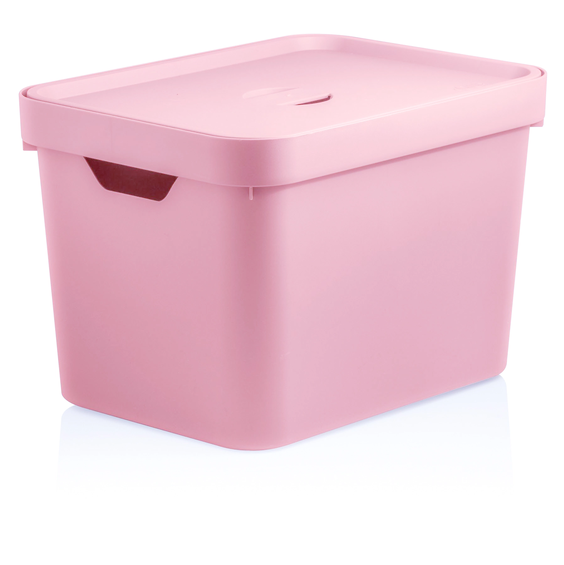 Caixa Organizadora Cube M 18l Com Tampa Rosa Ou