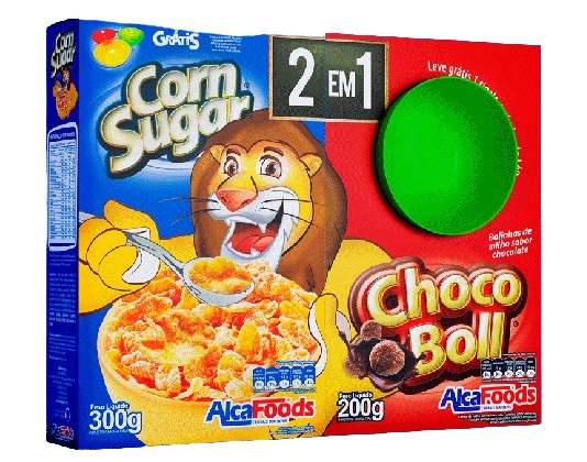 Kit Cereal Matinal Choco Boll 200g Corn Sugar 300g Grátis 1 Tigela