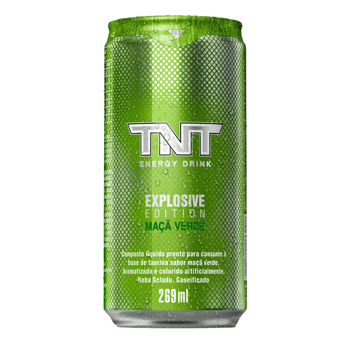 Pack Energético Maçã Verde Tnt Lata 4 Unidades 269ml Cada