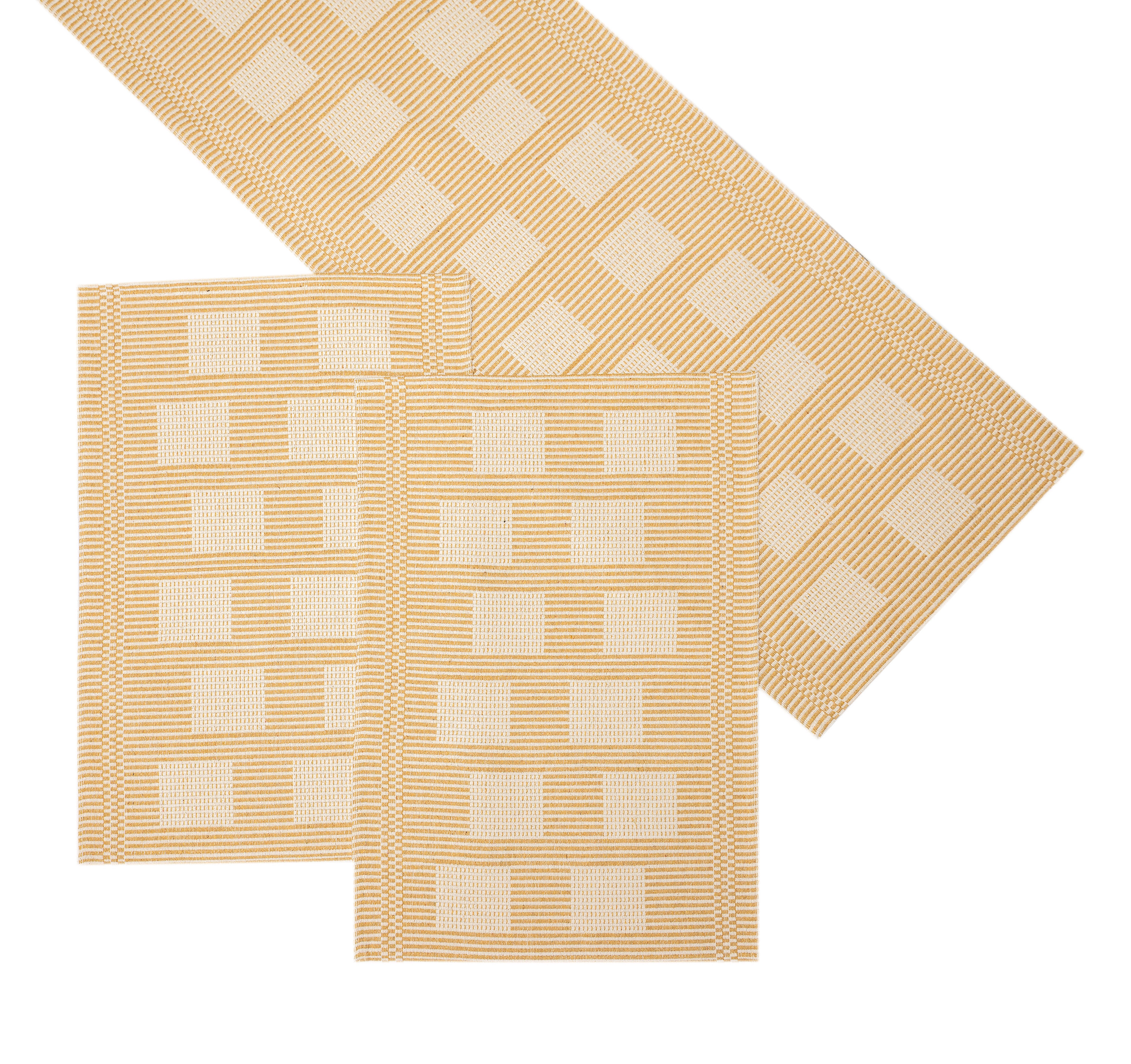 Trilho Artesanal Rib D.4 Mostarda 47x70cm
