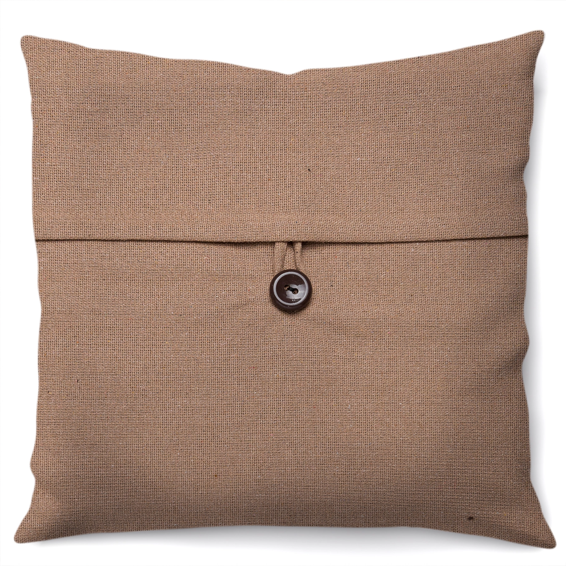 Almofada Artesanal Solid Botao Rafia 40x40cm
