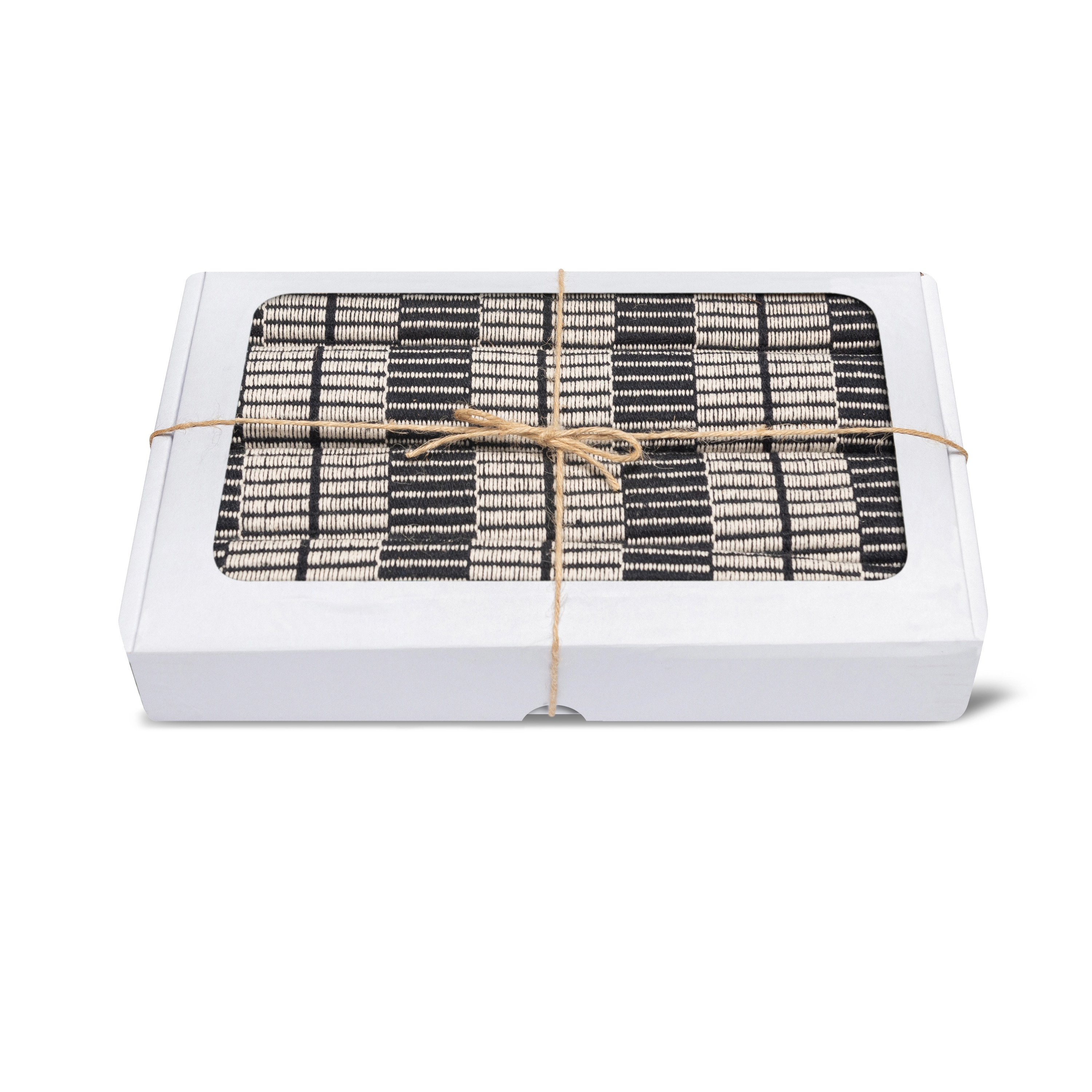 Kit Americano Artesanal 4 Pcs Rib Preto Est.04