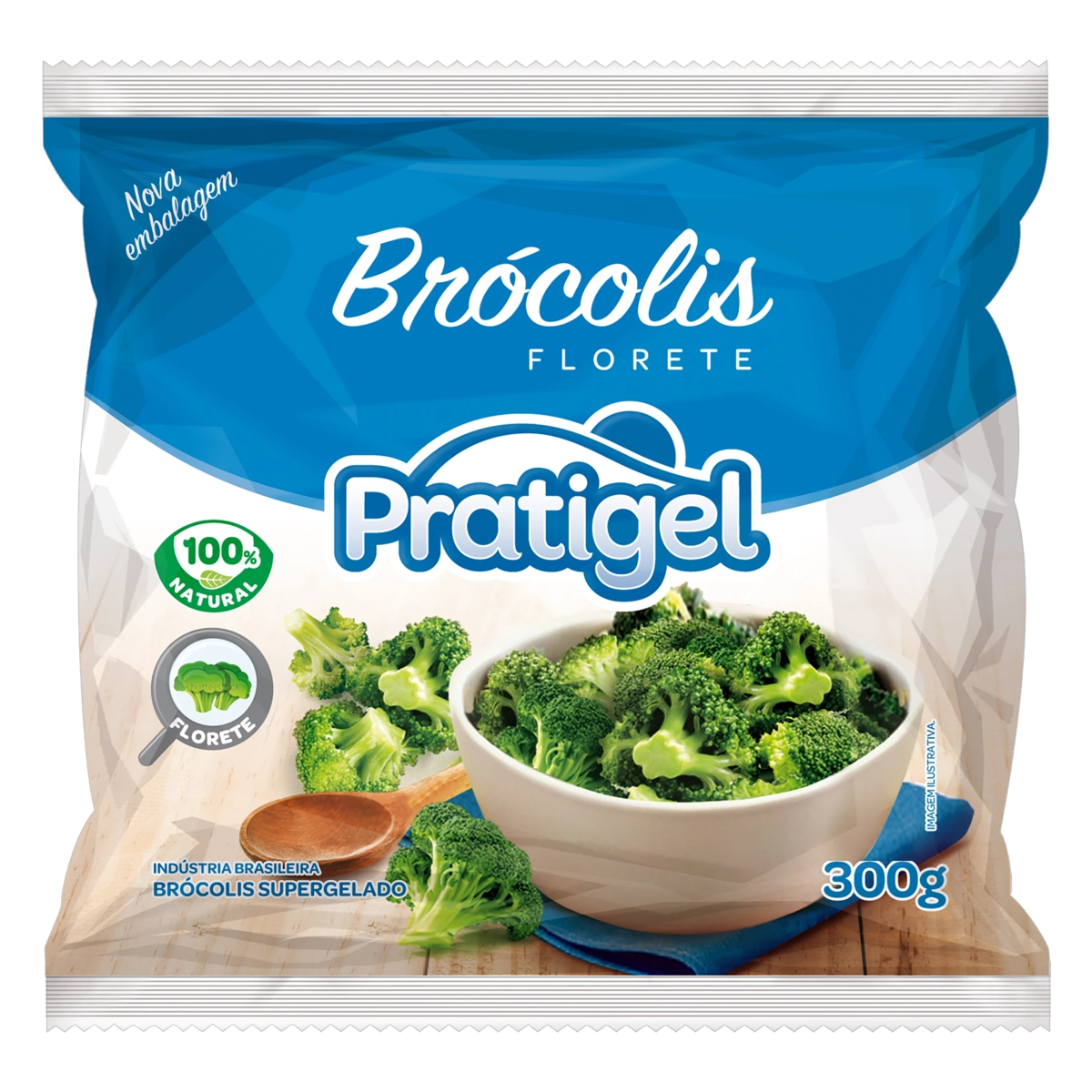 Brócolis Florete Supergelado Pratigel Pacote 300g