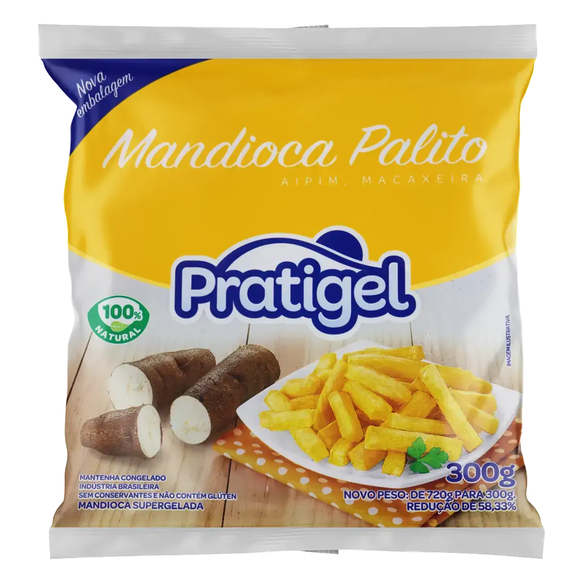 Mandioca Palito Congelada Pratigel Pacote 300g