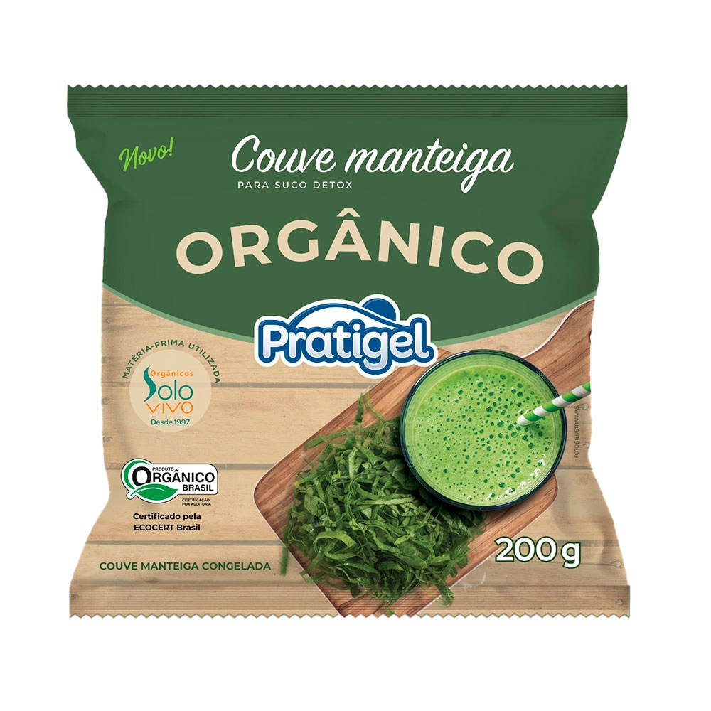 Couve Manteiga Congelada Orgânica Pratigel Pacote 200g