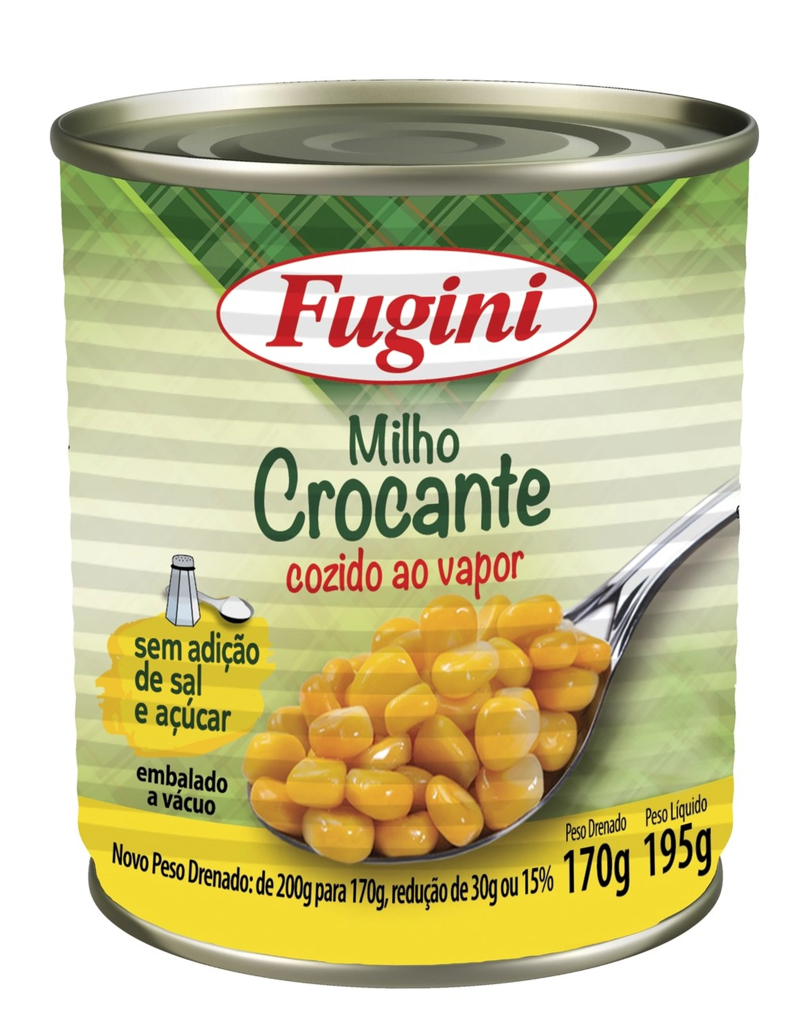 Milho Verde Ao Vapor Lt Caixa Com 24 Unidades 200g Fugini