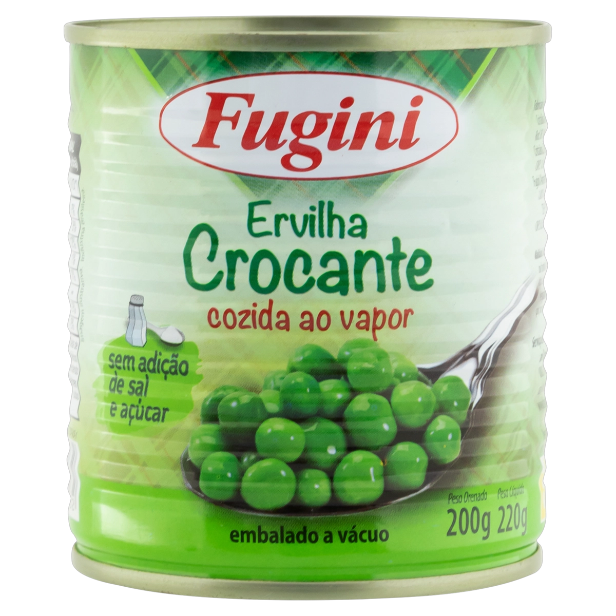 Ervilha Em Conserva Cozida No Vapor Crocante Fugini Lata 170g