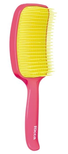 Escova Para Cabelo Raquete Pink Ricca Flex